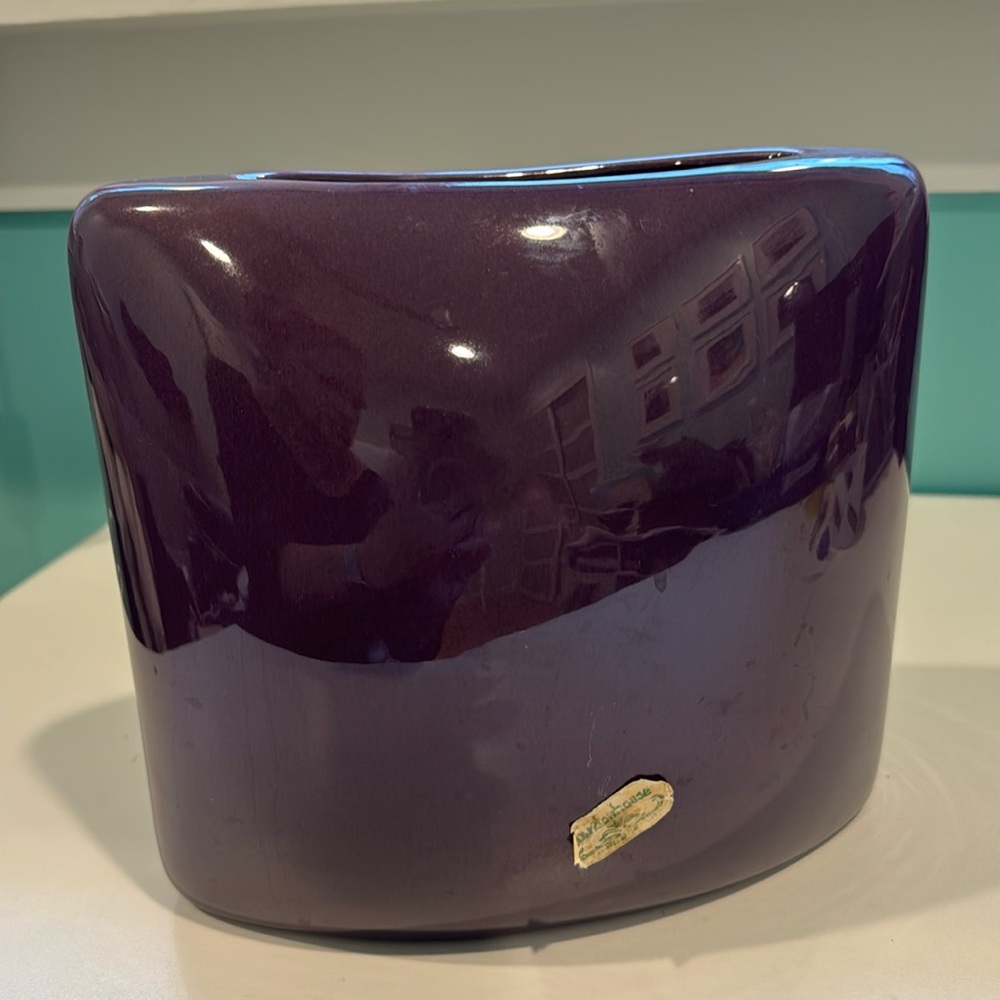 Vase purple by Haeger USA oval rectangular